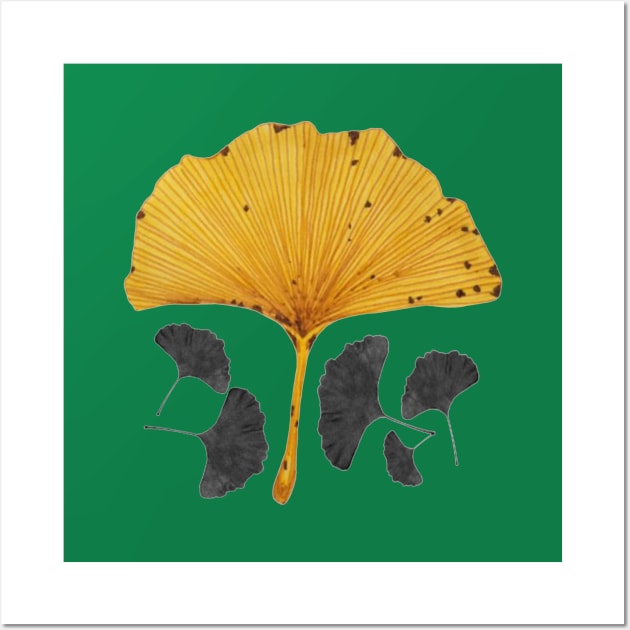 Ginkgo Leaf Tree Wall Art by nurdianto